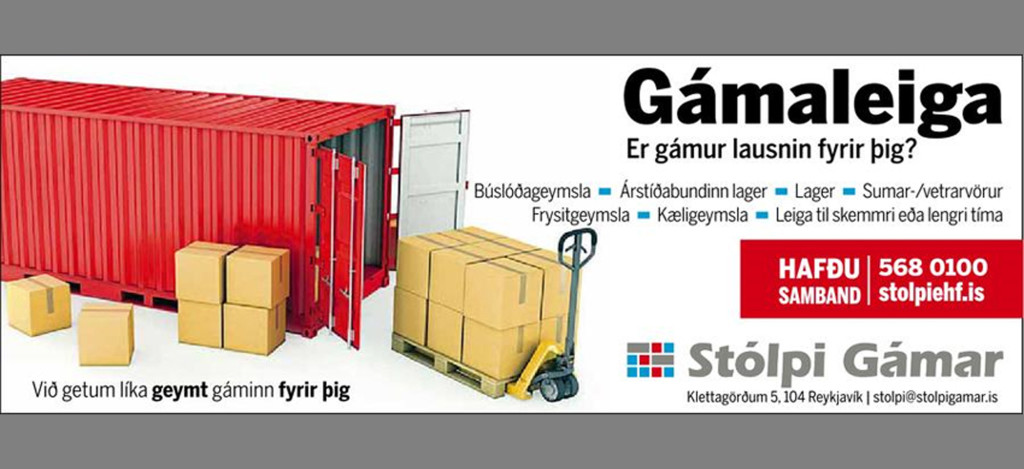 Stólpi auglýsing stór